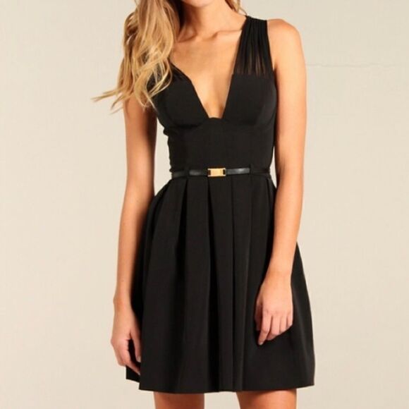 Black Halo Dresses & Skirts - Black Halo | Babydoll dress with sheer Silk straps​